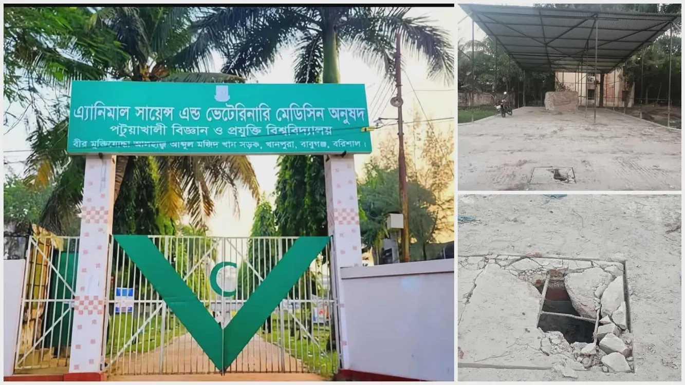 Cracks appear in newly built bus shed at PSTU before inauguration