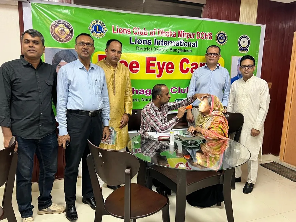 Free eye treatment in Lohagara by Lion Eye Hospital for 300 helpless and poor patients