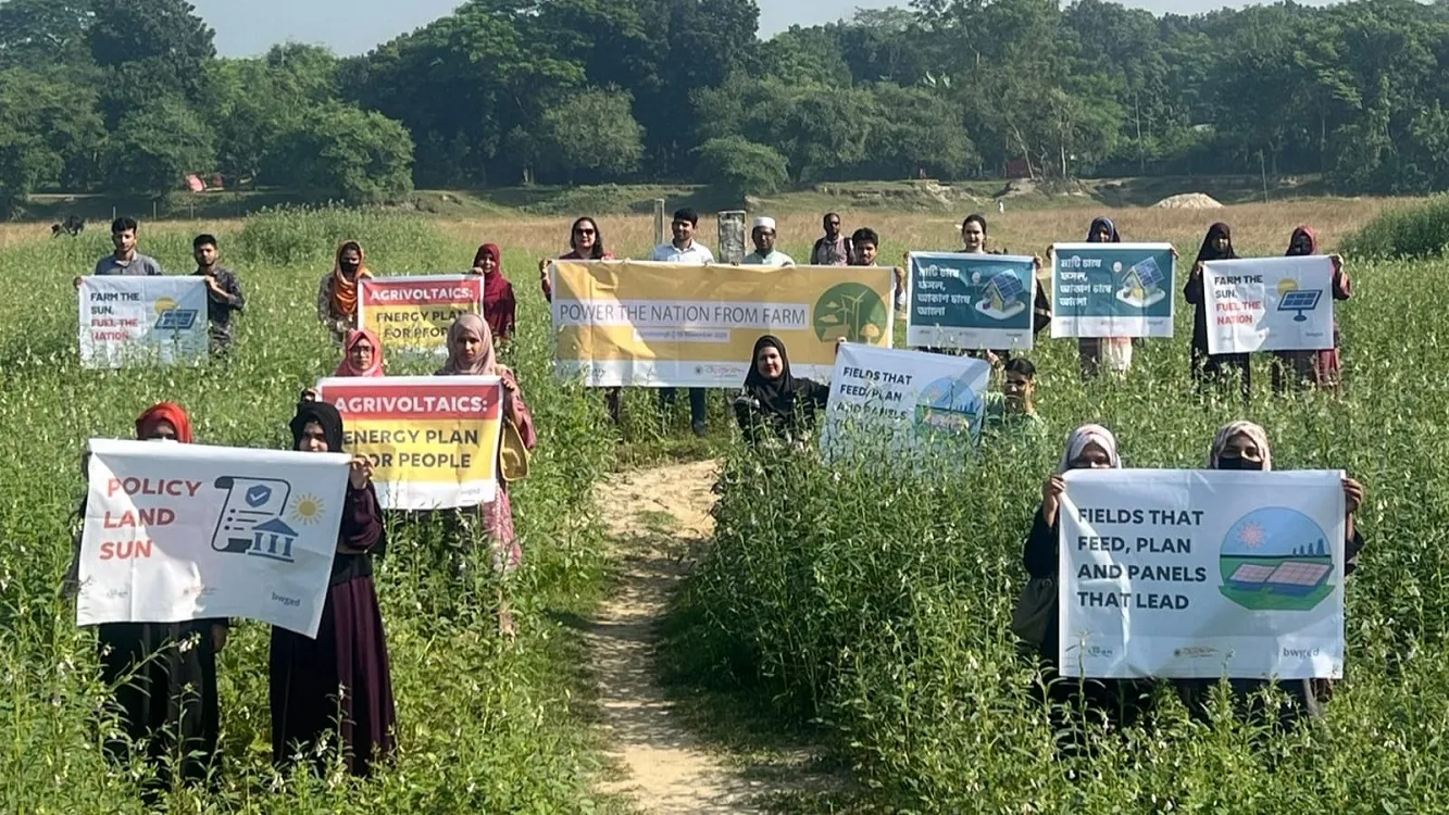 The campaign was organized by Onnochitro Foundation, Coastal Livelihood and Environmental Action Network (CLEAN) and Bangladesh Working Group on Ecology and Development (BWGED) in Mymensingh city on Sunday (November 9) morning.