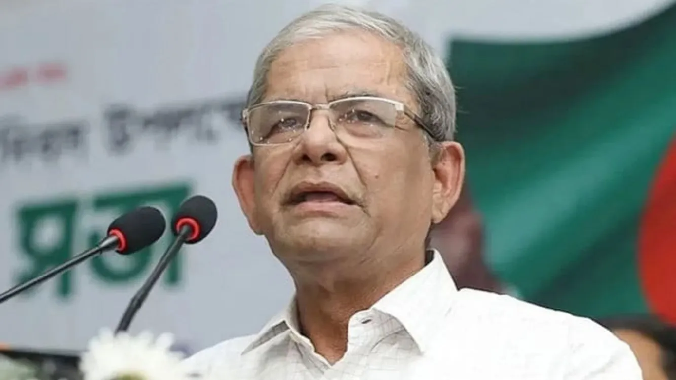 BNP Secretary General Mirza Fakhrul Islam Alamgir at Bhaular Hat High School ground in Raipur union, was chaired by Raipur Union: photo collected