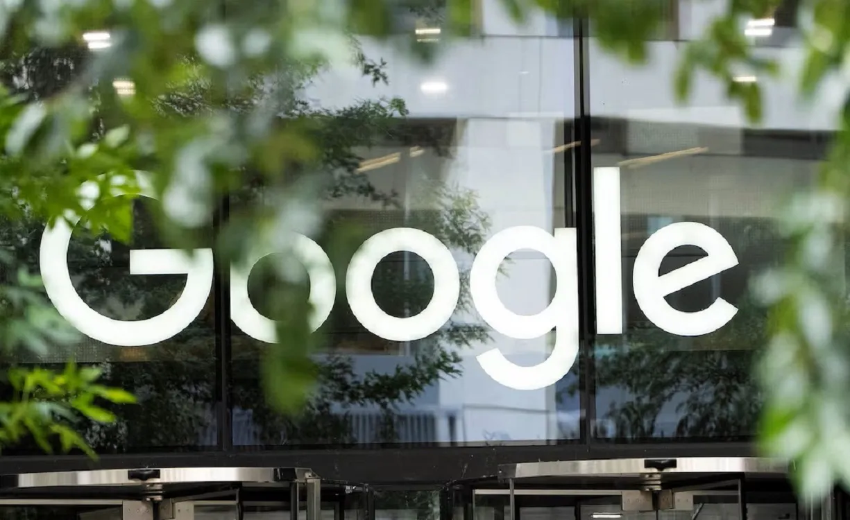 The Google logo is seen outside the company's offices in London, Britain, June 24, 2025. REUTERS