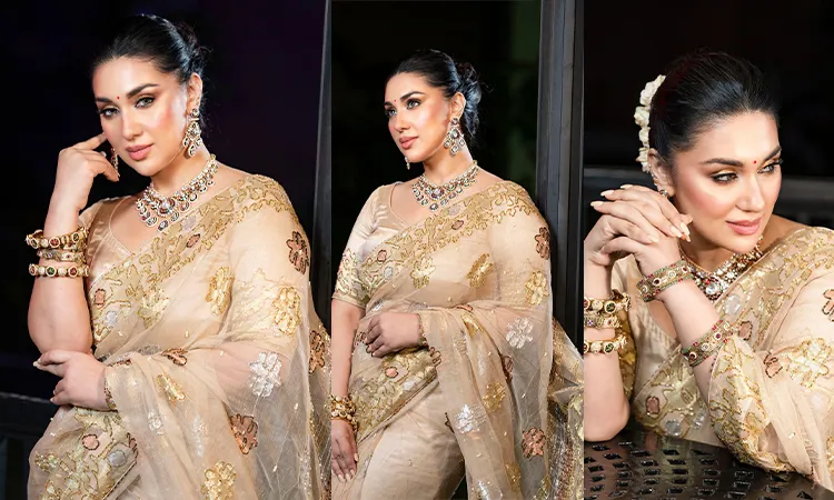 Apu Biswas Stuns in Golden Outfit; Announces Film Comeback with 'Secret'