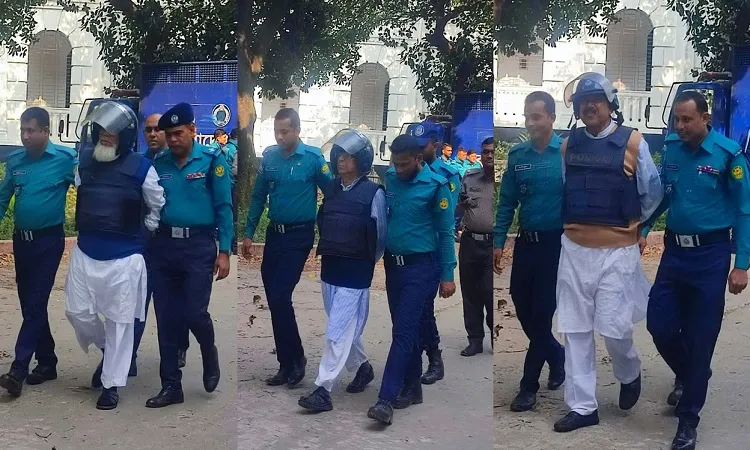 Seventeen former ministers and high-profile officials were produced at the Bangladesh International Crimes Tribunal for a hearing today.