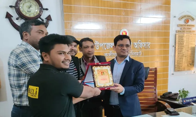 The members of Press Five organized the reception at the Upazila Executive Officer's office on Monday, December 8, at noon.