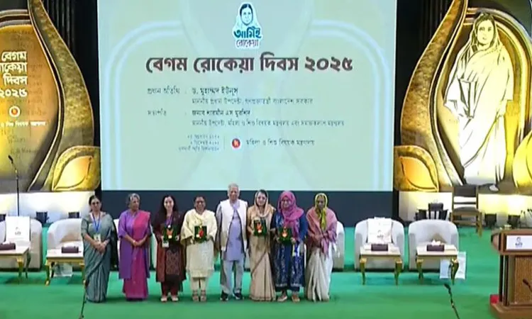 Chief Adviser Yunus Distributes ‘Begum Rokeya Padak 2025’