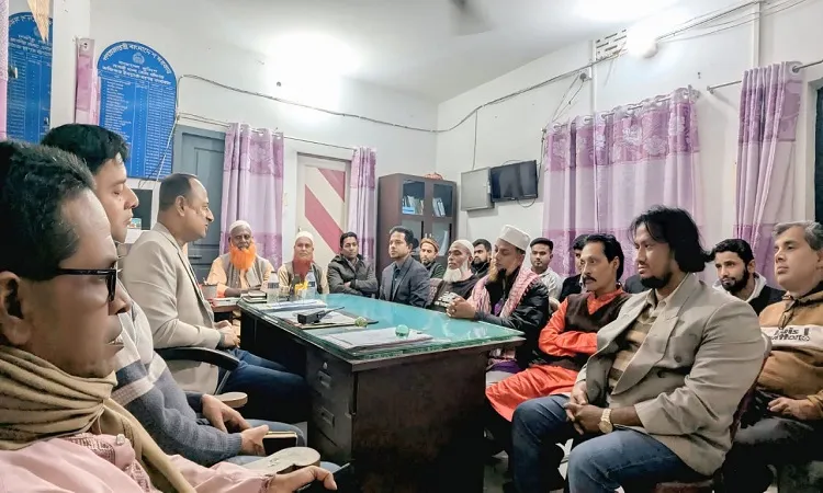 An exchange meeting held on Friday evening at the OC's office in the Lakhai Police Station Complex.