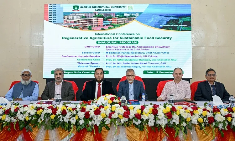 A two-day international conference titled “Regenerative Agriculture for Sustainable Food Security” has begun at Gazipur Agricultural University (GAKU).