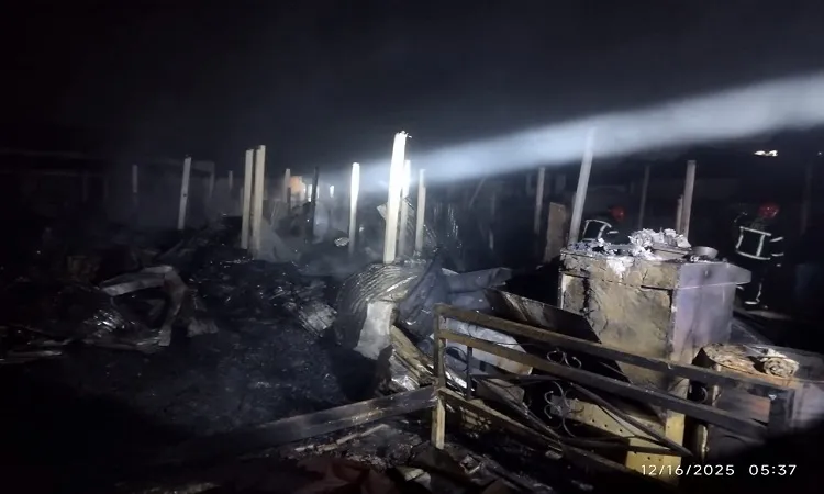 Fire in Ambagh area of Konabari, Gazipur