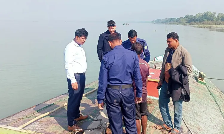 Illegal sand mining operation in Bhola One arrested with fine