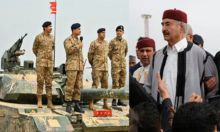 Chief of Army Staff of Pakistan Asim Munir and Libyan military commander Khalifa Haftar: Photo collage