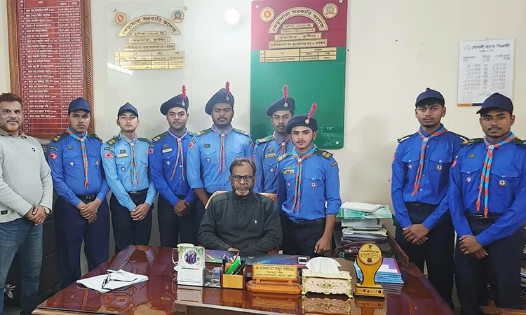 Bheramara Government College selected as the best Rover Scouts Group in Kushtia District