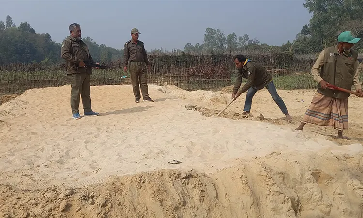 Forest Department mixes seized sand in Banshkhali with natural spread
