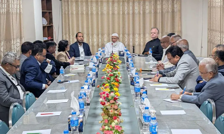 The Meeting held in Jamaat chief at party's central office at Moghbazar, Dhaka: Photo courtesy