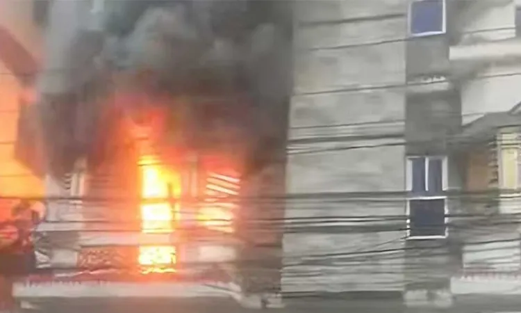 Three members of a family died and 13 others were rescued in a residential building in Uttara, Dhaka: Photo collected