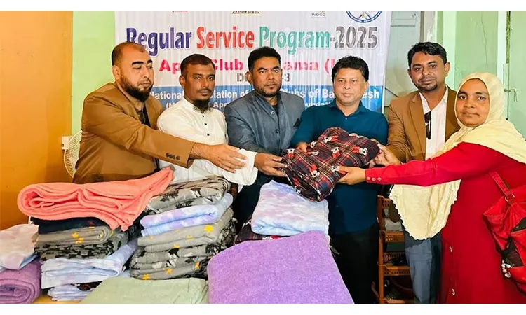Apex Club Distributes Winter Blankets to Needy in Lama
