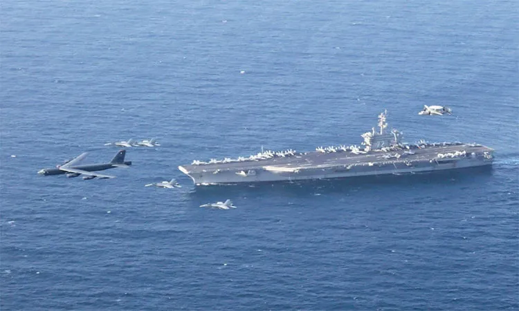 The Pentagon is sending an aircraft carrier group, fighter jets, and other military assets to the Middle East: Photo collected