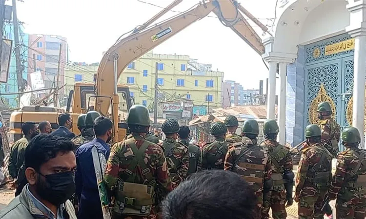 Authorities Demolish Illegal Structures to Save Daganbhuiyan’s Dadna Canal