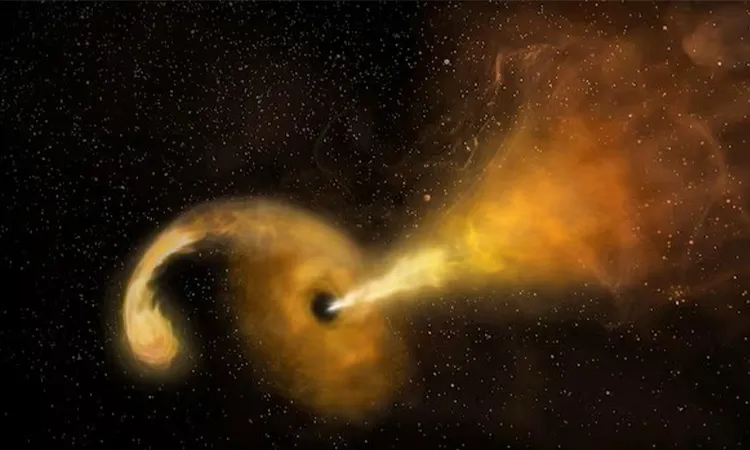 The jet, nicknamed Jetty McJetface, is now 50 times brighter than before.