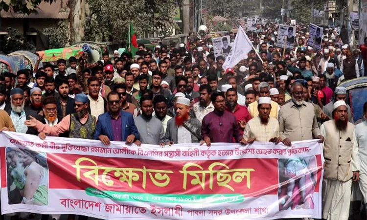 Jamaat-e-Islami activists held a sit-in at the Pabna DC office.