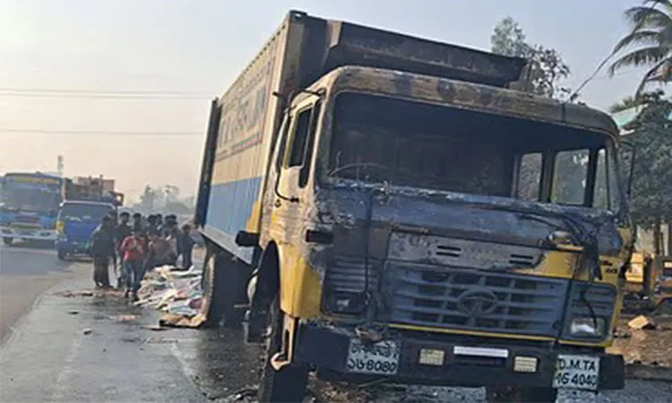 A covered van carrying 7,000 electronic mosquito zappers caught fire.