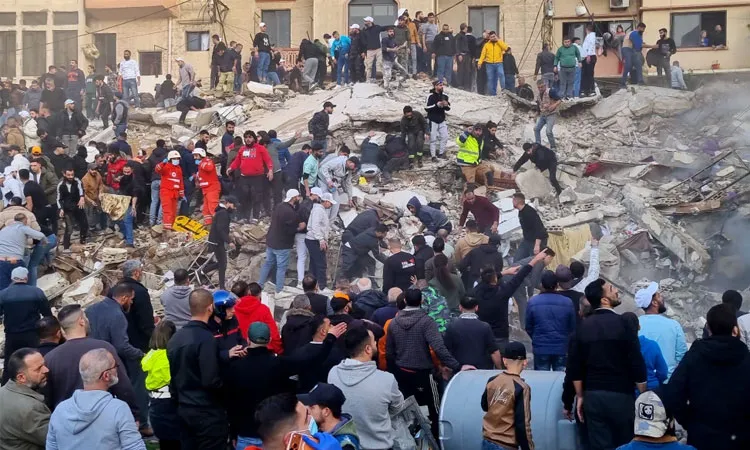 Authorities evacuated surrounding buildings fearing they may also be structurally unsafe.