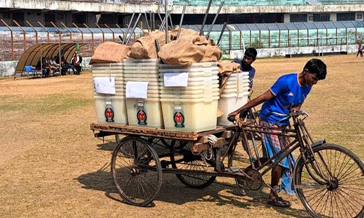 Election equipment is reaching the center in Chattogram