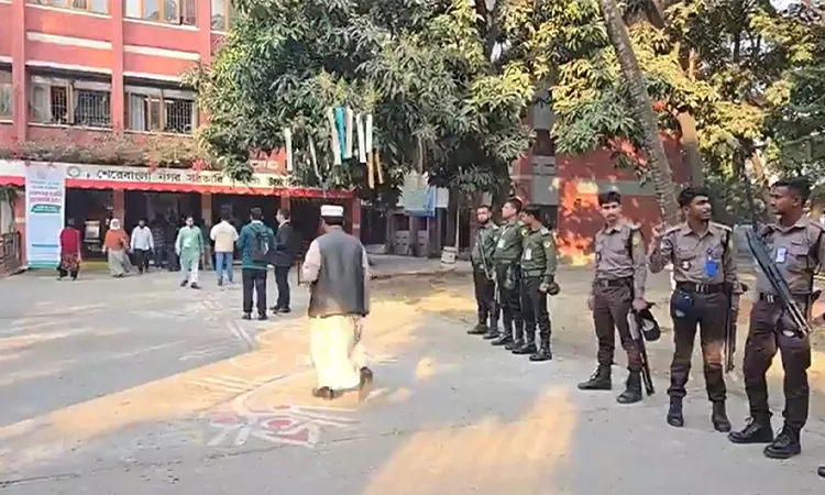 At several polling centres, voters were seen standing in orderly lines as members of law enforcement maintained strict security.