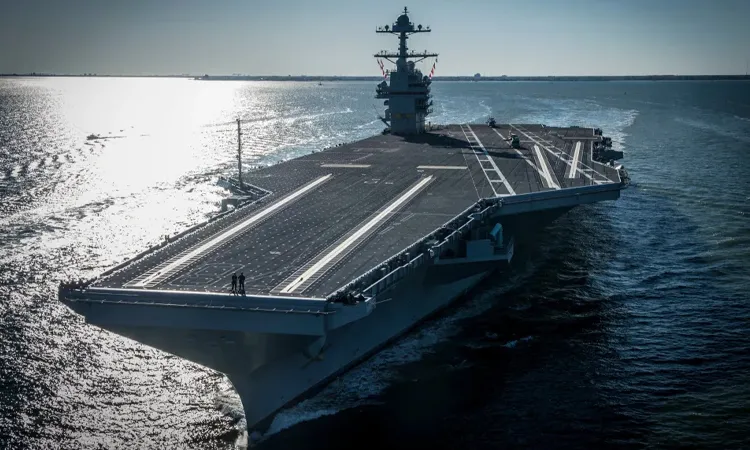 USS Gerald R. Ford would place as Second US aircraft carrier strike groups in the Middle East: Photo collected
