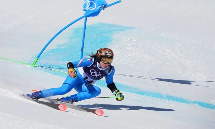 Italy’s Federica Brignone in the women’s giant slalom, won Olympic gold for the first time