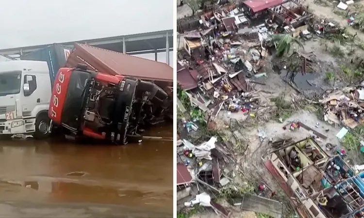 The cyclone moved west across the Mozambique Channel, bringing strong winds and waves up to 10 metres.