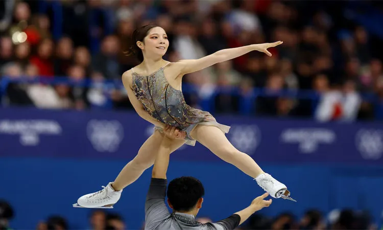 Anastasiia Metelkina and Luka Berulava claimed silver with 221.75, securing Georgia’s first-ever Winter Olympic medal, despite a minor landing error.