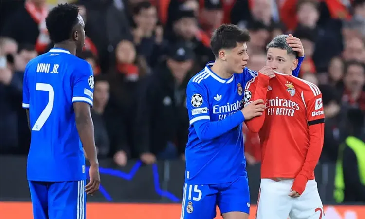 Vinicius later said “racists are cowards” in a social media post, while Prestianni denied the allegation.: Photo collected