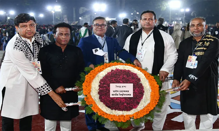 National University Honors Language Martyrs at Central Shaheed Minar