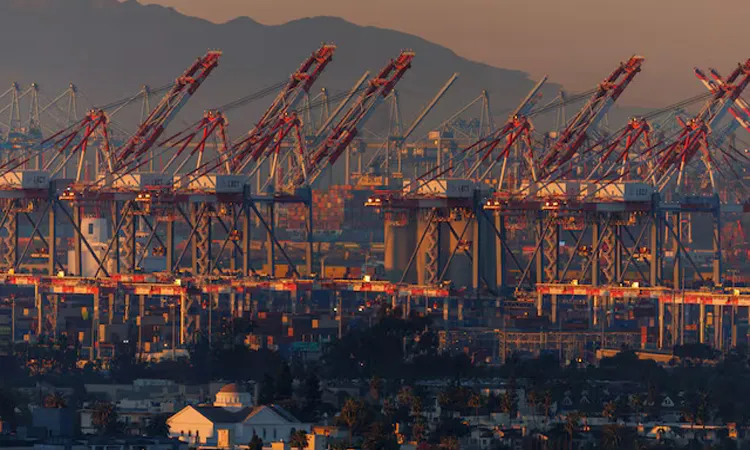 The Long Beach Container Terminal in California, U.S.: Photo collected