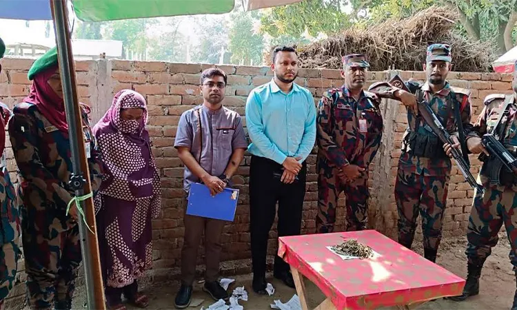 Woman Arrested with Ganja in Bheramara