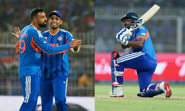 Sanju Samson’s unbeaten 97 powered India to a five-wicket win over West Indies in Kolkata.