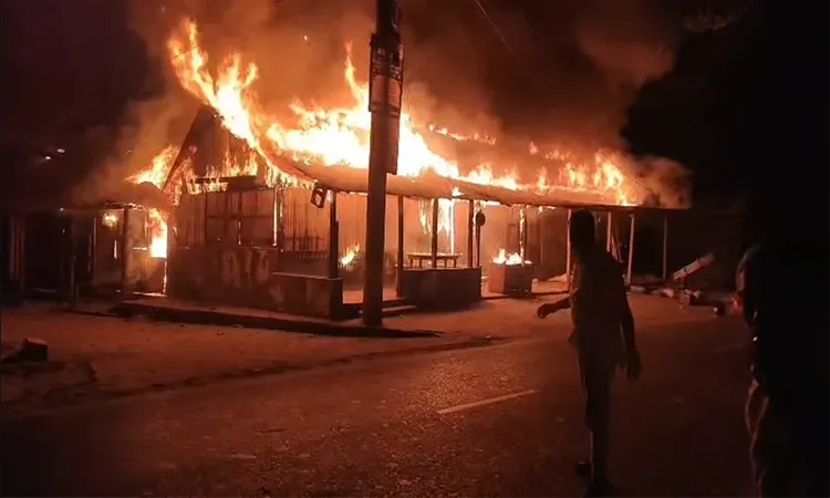 The picture of the fire in Nalchiti