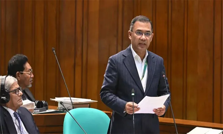 File photo: Prime Minister Tarique Rahman in Parliament