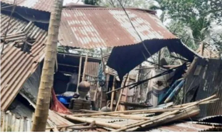 Sudden Storm Damages Over 50 Houses in Shantiganj