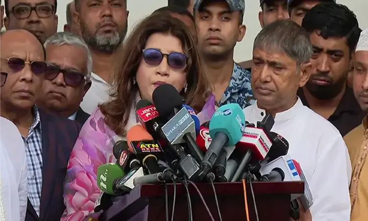 State Minister for Foreign Affairs Shama Obaed at Hazrat Shahjalal International Airport while receiving the body of Mosharraf Hossain