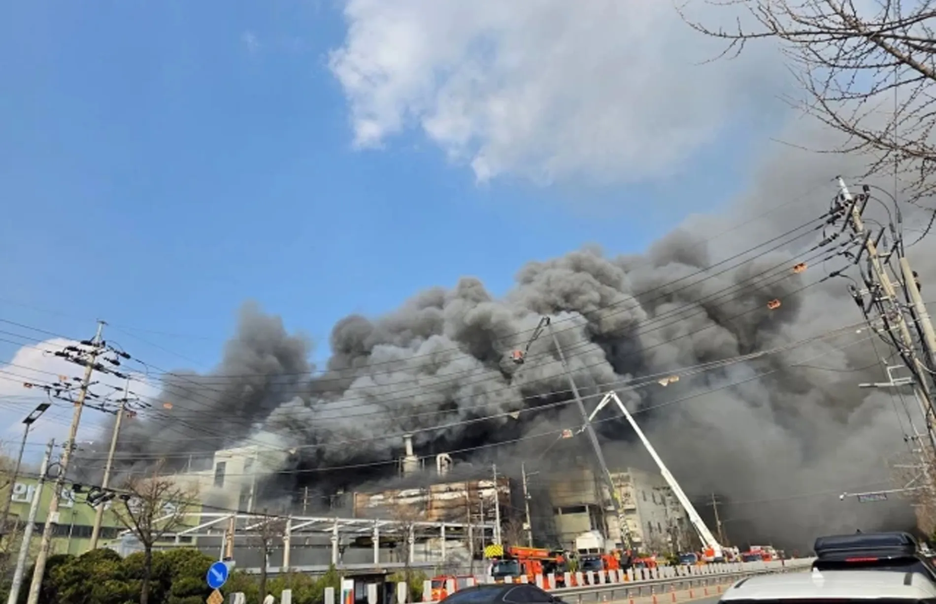 The fire broke out around 1pm on Friday while about 170 workers were inside the factory.