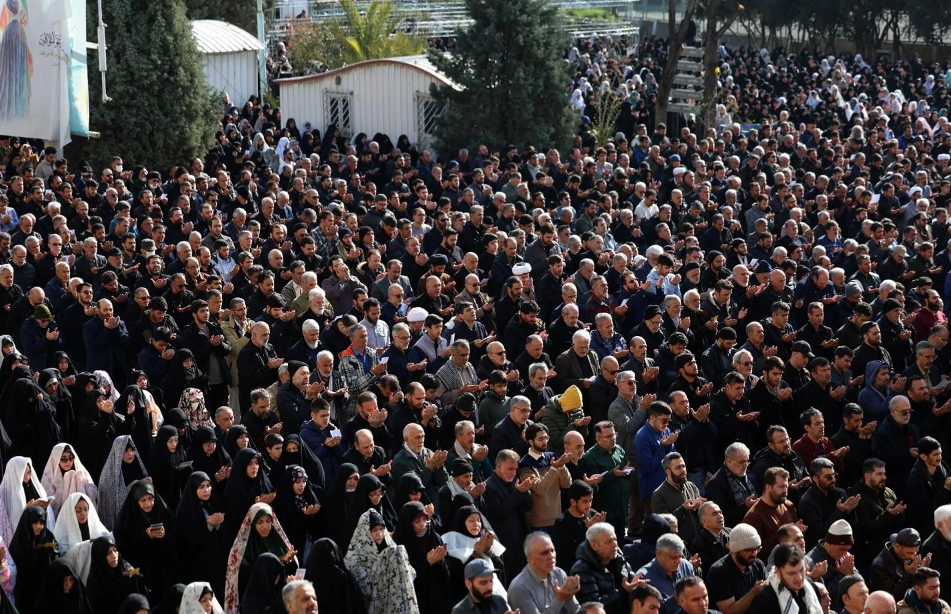 Thousands of Iranians held Eid al-Fitr prayers on Saturday to mark the end of the Ramadan