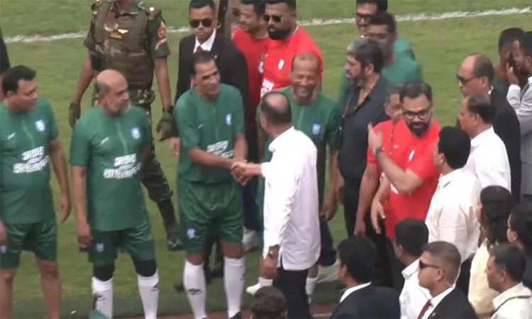 PM and  Zaima Rahman Watch Independence Day Friendly at National Stadium