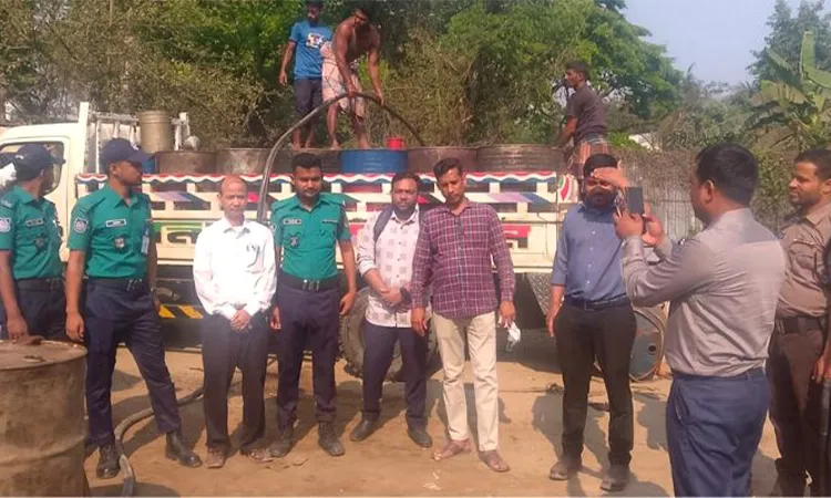 Three pumps used for loading and unloading fuel were also seized.