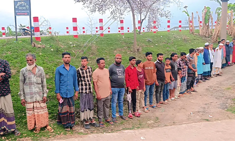 Protest Held Against Alleged False News in Sunamganj