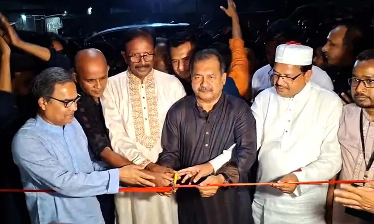 Information Minister Zahir Uddin Swapan inaugurating a book fair at Rafiqul Islam Bakul Swadhinata Chattar on Friday evening.