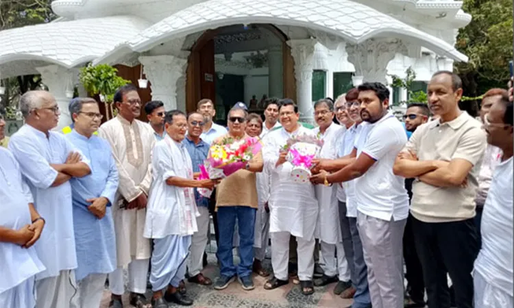 Information Minister Swapan Visits Satsang Ashram in Pabna