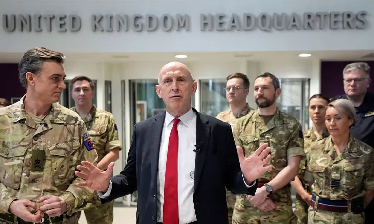 UK Defence Secretary John Healey announced on Thursday that the military closely monitored a Russian submarine.