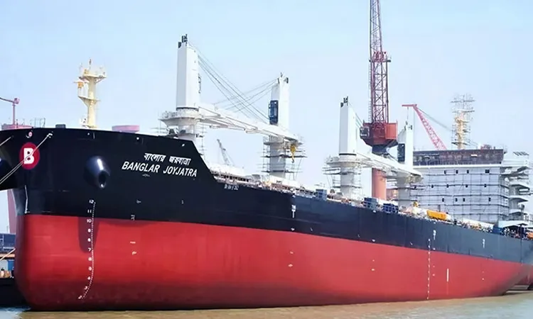 The vessel Banglar Joyyatra is carrying 37,000 tonnes of fertilizer.