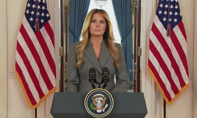 First Lady Melania Trump called on Congress to hold public hearings for the survivors of Epstein’s crimes.
